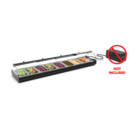 Vitrine r&eacute;frig&eacute;r&eacute;e statique libre-service noire S8GRPZ - SAYL