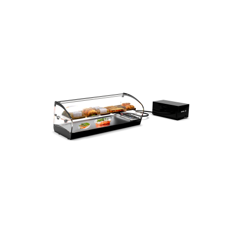 Vitrine R&eacute;frig&eacute;r&eacute;e Statique Noire SK24GRP pour Couvercles, 1 &Eacute;tag&egrave;re R&eacute;glable - SAYL