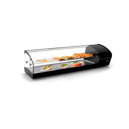 Vitrine r&eacute;frig&eacute;r&eacute;e statique noire pour couvercles SK26P - SAYL