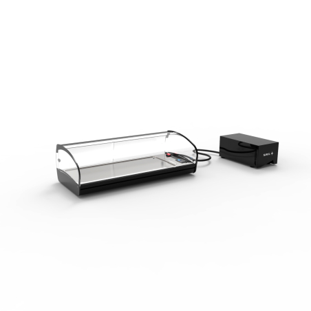 Vitrine r&eacute;frig&eacute;r&eacute;e statique SK4GRP noire pour couvercles - SAYL