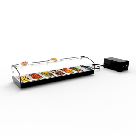 Vitrine r&eacute;frig&eacute;r&eacute;e statique noire pour couvercles - SK6GR - SAYL