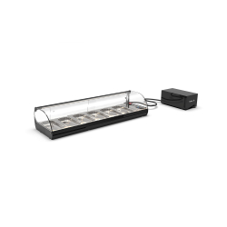 Vitrine r&eacute;frig&eacute;r&eacute;e statique noire pour couvercles V6GR - SAYL
