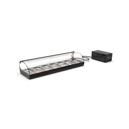 Vitrine r&eacute;frig&eacute;r&eacute;e statique noire pour couvercles V6GR - SAYL