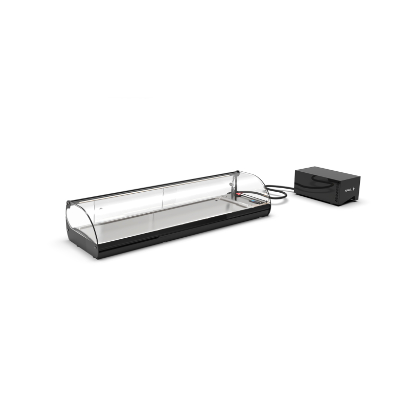 Vitrine r&eacute;frig&eacute;r&eacute;e statique noire V6GRP pour couvercles - SAYL