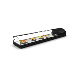Vitrine R&eacute;frig&eacute;r&eacute;e Statique Noire pour Couvercles avec Portes Coulissantes Arri&egrave;re V8NP - SAYL