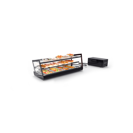 Vitrine r&eacute;frig&eacute;r&eacute;e statique noire 3 niveaux - VCKB4GR - SAYL
