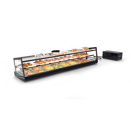 Vitrine R&eacute;frig&eacute;r&eacute;e Statique Noire 3 Niveaux VCKB8GR - SAYL