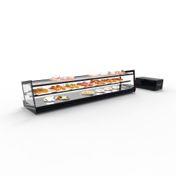 Vitrine r&eacute;frig&eacute;r&eacute;e statique noire 3 niveaux VCKB8GRP - SAYL