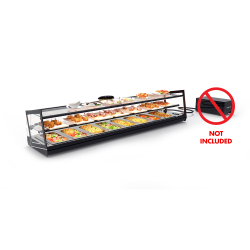 Vitrine r&eacute;frig&eacute;r&eacute;e statique noire 3 niveaux, portes coulissantes VCKB8GRZ - SAYL