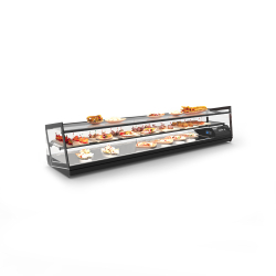 Vitrine r&eacute;frig&eacute;r&eacute;e statique noire 3 niveaux VCKB8P - SAYL