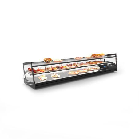 Vitrine r&eacute;frig&eacute;r&eacute;e statique noire 3 niveaux VCKB8P - SAYL