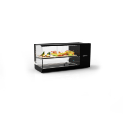 Vitrine R&eacute;frig&eacute;r&eacute;e Statique Triple Hauteur Noire VTLG24P-1 - SAYL