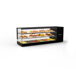 Vitrine R&eacute;frig&eacute;r&eacute;e Statique Triple Hauteur Noire VTLG26-2 - SAYL