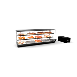 Vitrine R&eacute;frig&eacute;r&eacute;e Statique Triple Hauteur Noire VTLG26GRP-2 - SAYL