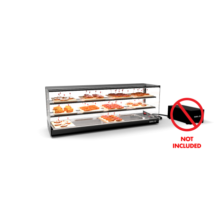 Vitrine r&eacute;frig&eacute;r&eacute;e statique triple hauteur, portes coulissantes arri&egrave;re, 2 &eacute;tag&egrave;res r&eacute;glables - VTLG26GRPZ-2 - SAYL