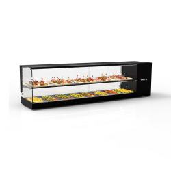 Vitrine R&eacute;frig&eacute;r&eacute;e Statique Triple Hauteur Noire VTLG28-1 - SAYL