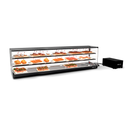 Vitrine R&eacute;frig&eacute;r&eacute;e Statique Triple Hauteur Noire, VTLG28GRP-2 - SAYL