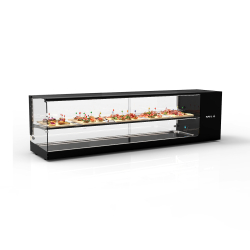 Vitrine R&eacute;frig&eacute;r&eacute;e Statique Noire Triple Hauteur R&eacute;glable - VTLG28P-1 - SAYL