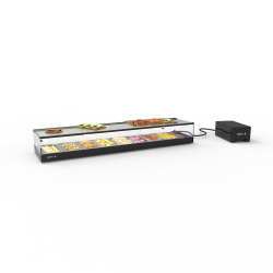 Vitrine r&eacute;frig&eacute;r&eacute;e statique noire pour couvercles VTLG8GR - SAYL