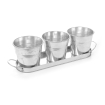 3 Seaux de Service Professionnels avec Plateau de Transport, 415x130x125mm - Hendi