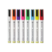 8 Feutres &agrave; Craie Couleurs Assorties 3mm Pointe Ronde - Hendi