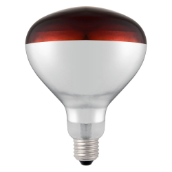 Ampoule infrarouge chauffante E27, incassable, 250W, lumi&egrave;re rouge pour lampe cuisine - Hendi