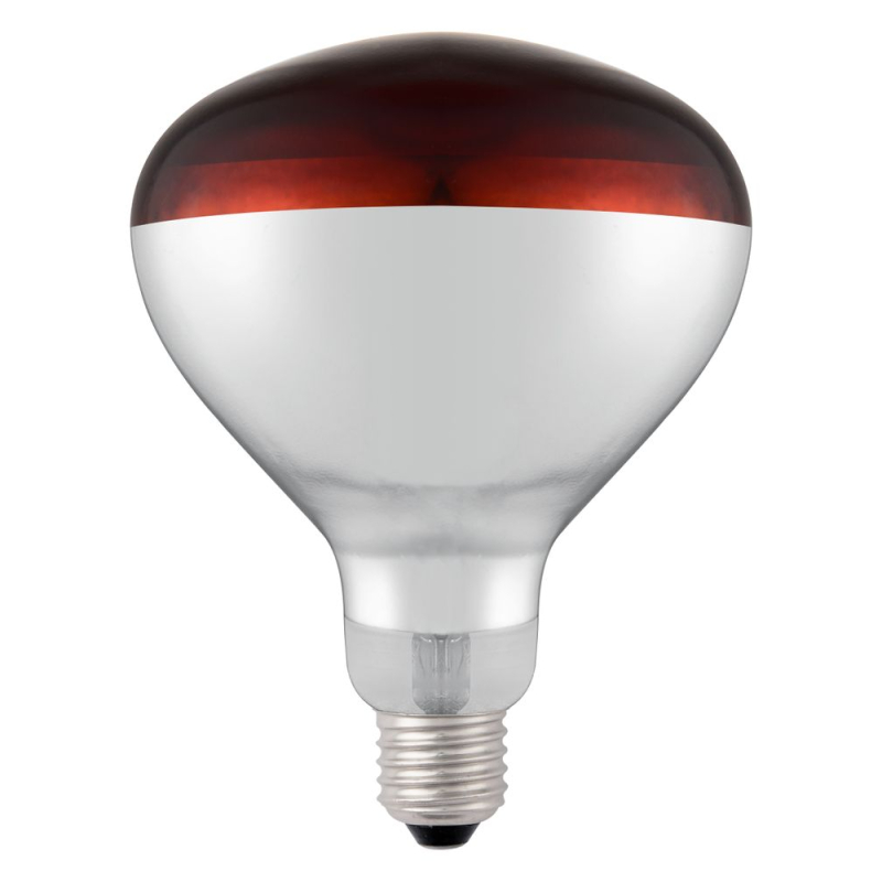 Ampoule infrarouge chauffante E27, incassable, 250W, lumi&egrave;re rouge pour lampe cuisine - Hendi