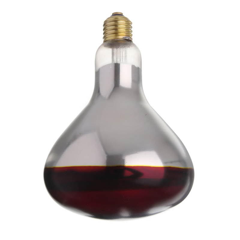 Ampoule infrarouge chauffante E27, incassable, 250W, lumi&egrave;re rouge pour lampe cuisine - Hendi