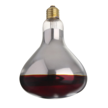 Ampoule infrarouge chauffante E27, incassable, 250W, lumi&egrave;re rouge pour lampe cuisine - Hendi