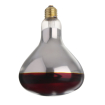 Ampoule infrarouge chauffante E27, incassable, 250W, lumi&egrave;re rouge pour lampe cuisine - Hendi