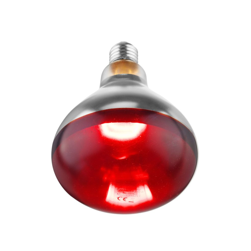 Ampoule infrarouge chauffante E27, incassable, 250W, lumi&egrave;re rouge pour lampe cuisine - Hendi