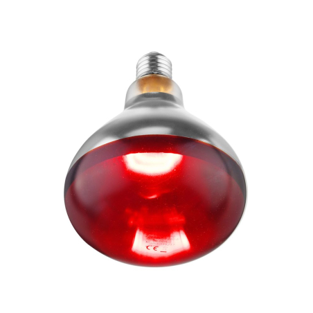 Ampoule infrarouge chauffante E27, incassable, 250W, lumi&egrave;re rouge pour lampe cuisine - Hendi