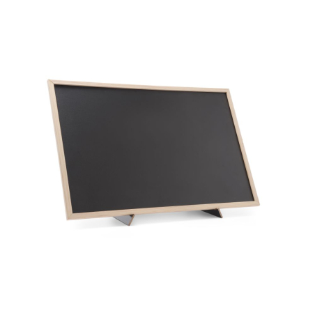 Ardoise grand format 400x600mm avec cadre bois et support pratique - Hendi