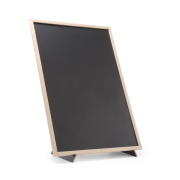 Ardoise grand format 400x600mm avec cadre bois et support pratique - Hendi