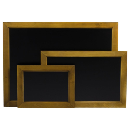Ardoise Murale Noire avec Cadre en Bois 600x800mm - Hendi