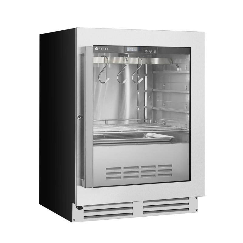 Armoire de maturation &agrave; viande comptoir professionnelle 98L en acier inoxydable - Hendi