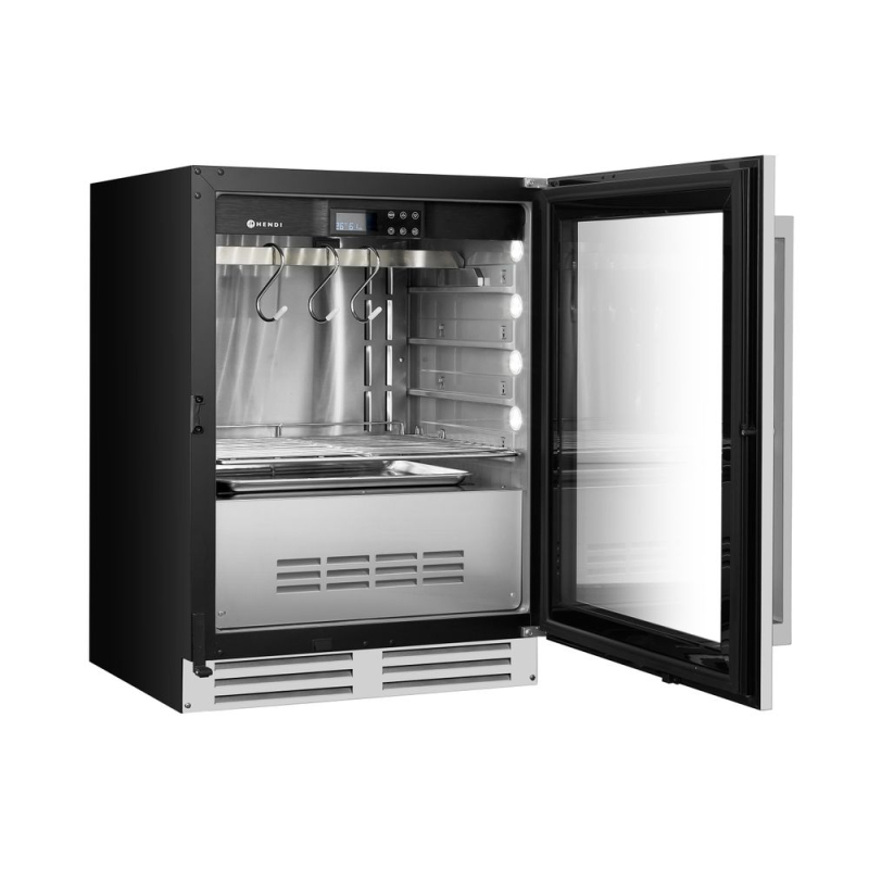 Armoire de maturation &agrave; viande comptoir professionnelle 98L en acier inoxydable - Hendi