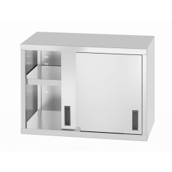 Armoire Murale Soud&eacute;e Professionnelle Acier Inoxydable, Portes Coulissantes, 800x400x600mm - Hendi