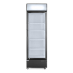 Armoire r&eacute;frig&eacute;r&eacute;e professionnelle 254L, porte simple vitr&eacute;e, noire, 578x605x(H)1980mm - Hendi