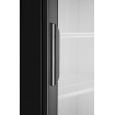 Armoire r&eacute;frig&eacute;r&eacute;e professionnelle 254L, porte simple vitr&eacute;e, noire, 578x605x(H)1980mm - Hendi