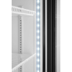 Armoire r&eacute;frig&eacute;r&eacute;e professionnelle 254L, porte simple vitr&eacute;e, noire, 578x605x(H)1980mm - Hendi