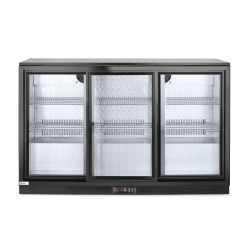 Arri&egrave;re Bar R&eacute;frig&eacute;r&eacute; 3 Portes Coulissantes Arktic 254L Noir - Hendi