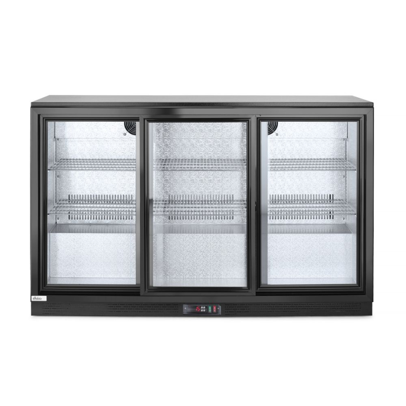 Arri&egrave;re Bar R&eacute;frig&eacute;r&eacute; 3 Portes Coulissantes Arktic 254L Noir - Hendi