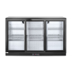 Arri&egrave;re Bar R&eacute;frig&eacute;r&eacute; 3 Portes Coulissantes Arktic 254L Noir - Hendi