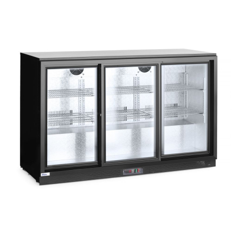 Arri&egrave;re Bar R&eacute;frig&eacute;r&eacute; 3 Portes Coulissantes Arktic 254L Noir - Hendi