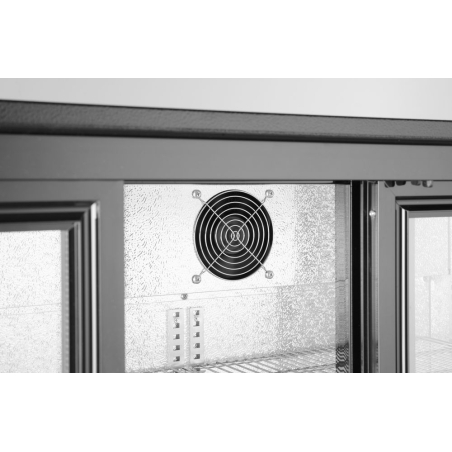 Arri&egrave;re Bar R&eacute;frig&eacute;r&eacute; 3 Portes Coulissantes Arktic 254L Noir - Hendi