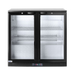 Arri&egrave;re de bar double porte 158L Noir Arktic - Hendi