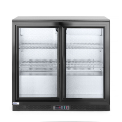 Arri&egrave;re de bar r&eacute;frig&eacute;r&eacute; 158L avec double portes coulissantes, 900x520x865mm - Hendi