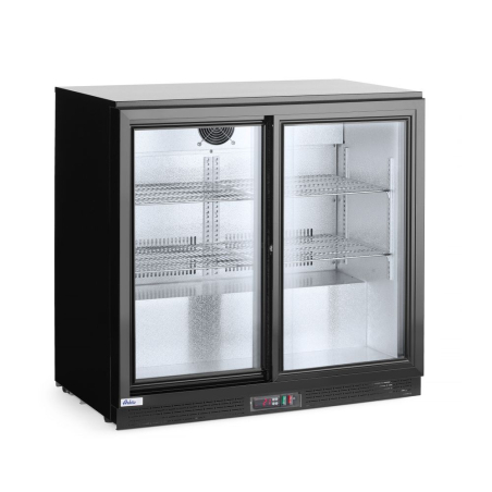 Arri&egrave;re de bar r&eacute;frig&eacute;r&eacute; 158L avec double portes coulissantes, 900x520x865mm - Hendi