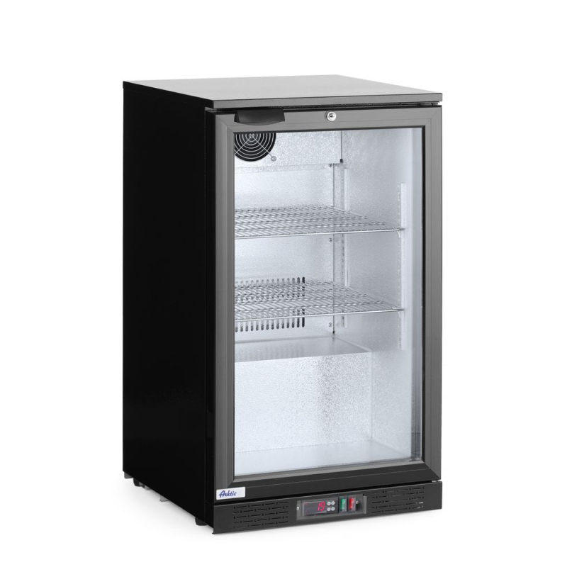 Arri&egrave;re de bar r&eacute;frig&eacute;r&eacute; Arktic 86L Noir, 1 porte, Hauteur 865mm - Hendi
